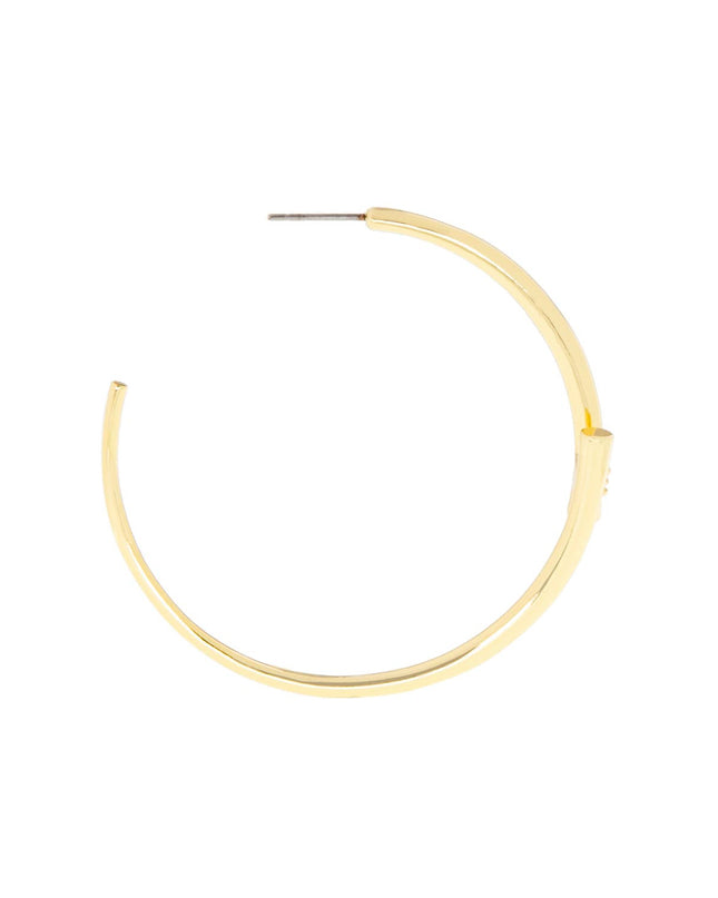 Gold Large Overlap Hoop - Shop Simply Apparel