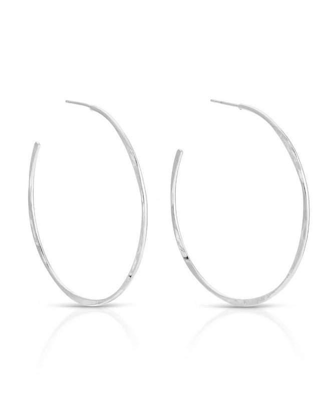 Large Textured Delicate Hoops - Shop Simply Apparel