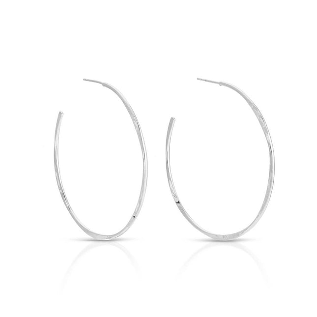 Large Textured Delicate Hoops - Shop Simply Apparel