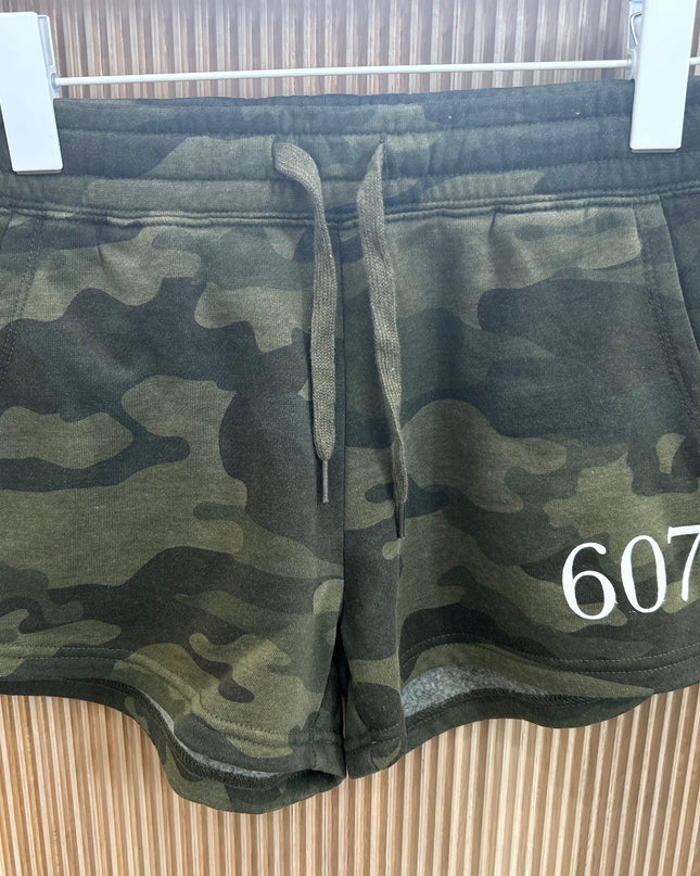Forest Camo Heather 607 Fleece Shorts - Shop Simply Apparel