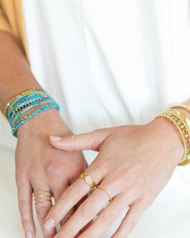 Silver Stand Out Pave Circle Ring - Shop Simply Apparel
