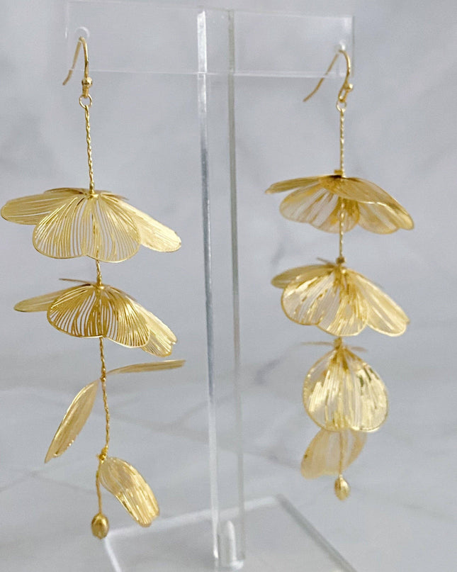 Filigree Flower Drop Earrings