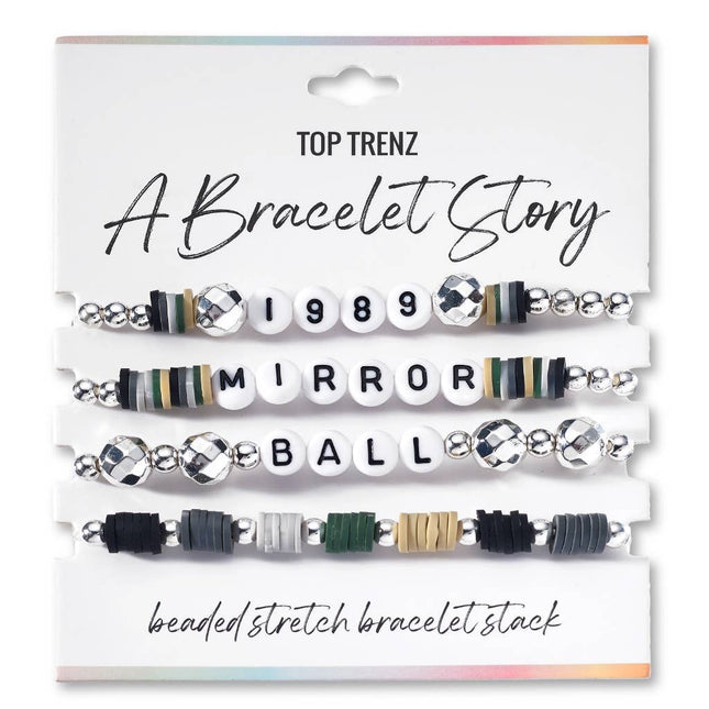 Taylor Swift Mirror Ball Beaded Stretch Bracelets Set