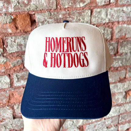 Home Runs & Hotdogs Embroidered Hat