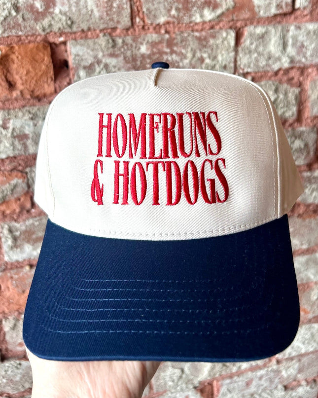 Home Runs & Hotdogs Embroidered Hat