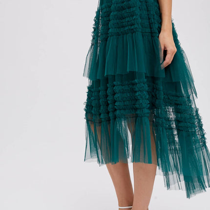 Forest Hi-Lo Tulle Midi Skirt - Shop Simply Apparel