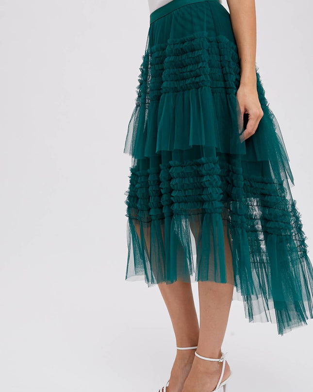 Forest Hi-Lo Tulle Midi Skirt - Shop Simply Apparel