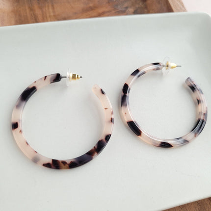 Blonde Tortoise Cameron Hoops
