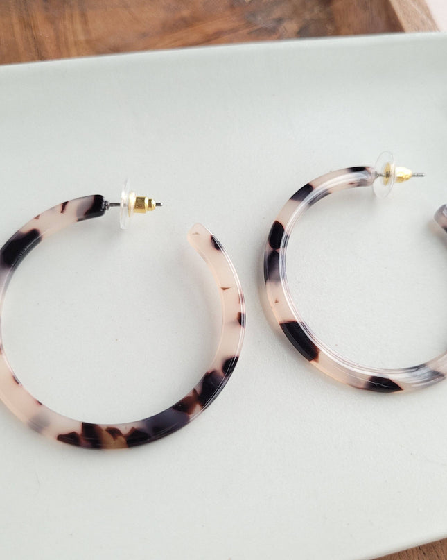 Blonde Tortoise Cameron Hoops