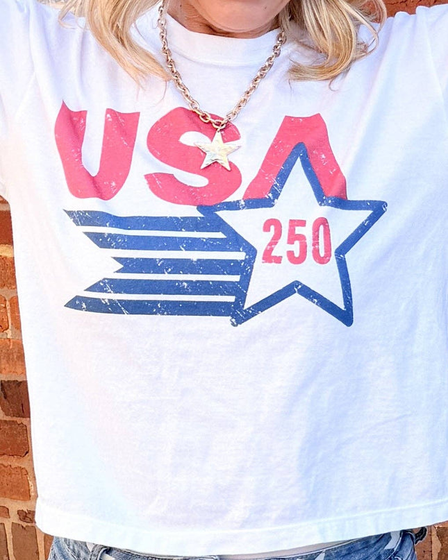 USA 250 Anniversary Boxy Graphic Tee