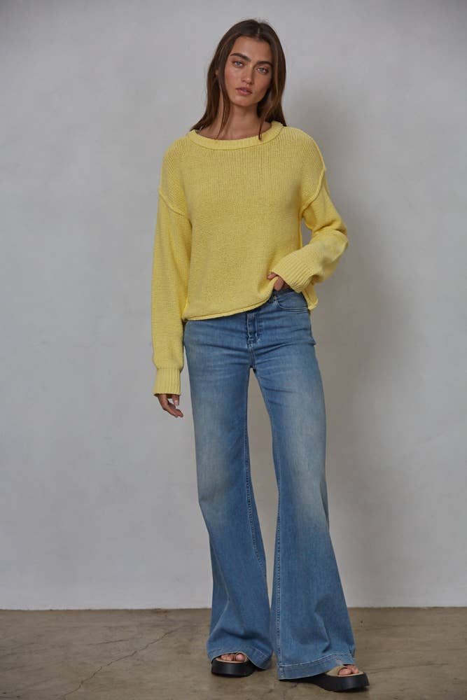 By Together Creamy Yellow Hailee Sweater