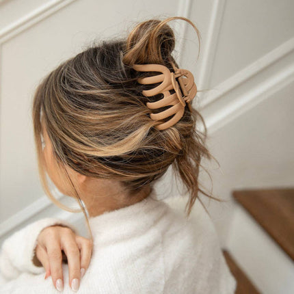 Light Brown Extra Large Matte Claw Clip