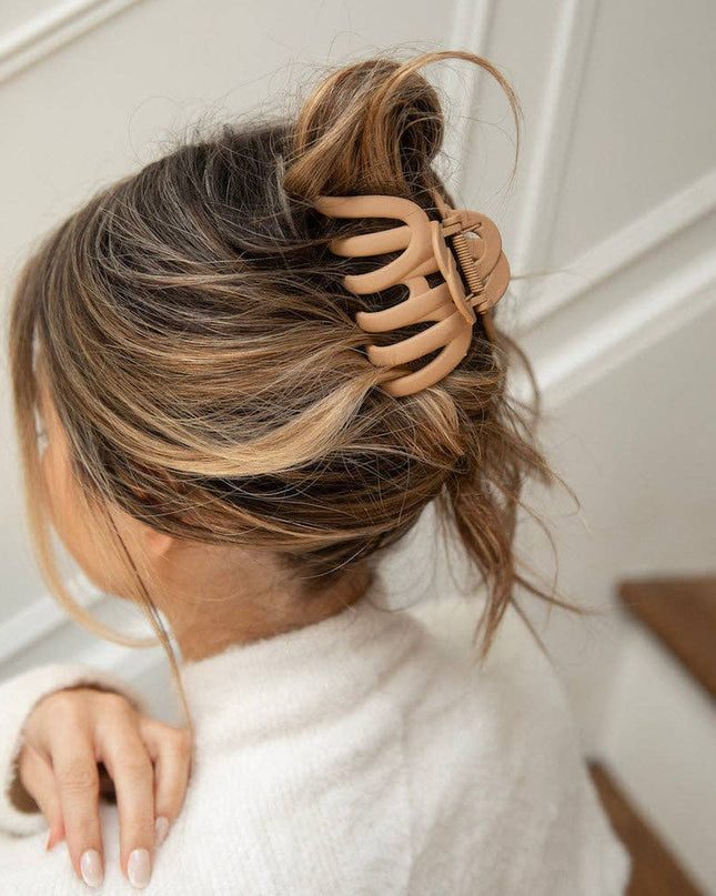 Light Brown Extra Large Matte Claw Clip