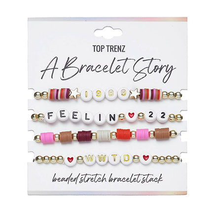 Taylor Swift I'm Feeling 22 Beaded Stretch Bracelets Set