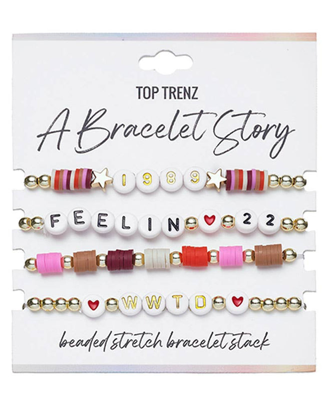 Taylor Swift I'm Feeling 22 Beaded Stretch Bracelets Set