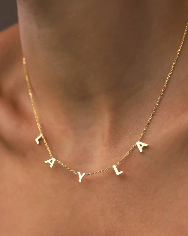 Custom Letter Name Necklace