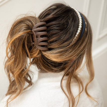Brown Extra Large Matte Claw Clip
