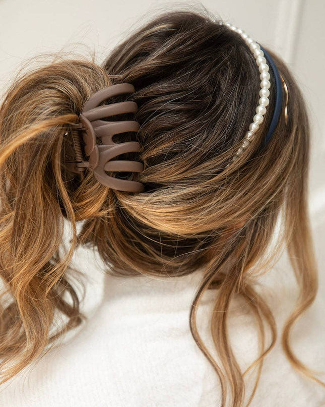 Brown Extra Large Matte Claw Clip