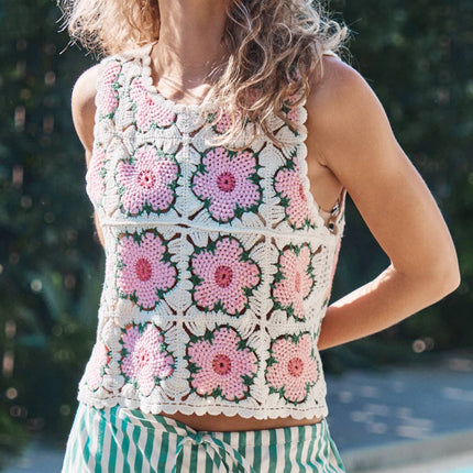 Floral Crochet Tank Top