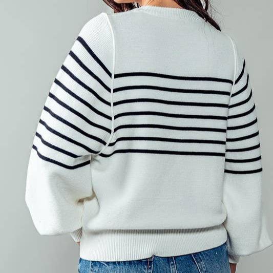 Ivory Striped Sweater