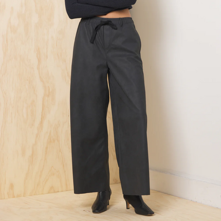 Faux Leather Wide Leg Pant