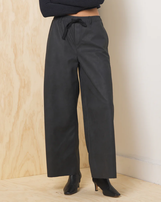 Faux Leather Wide Leg Pant