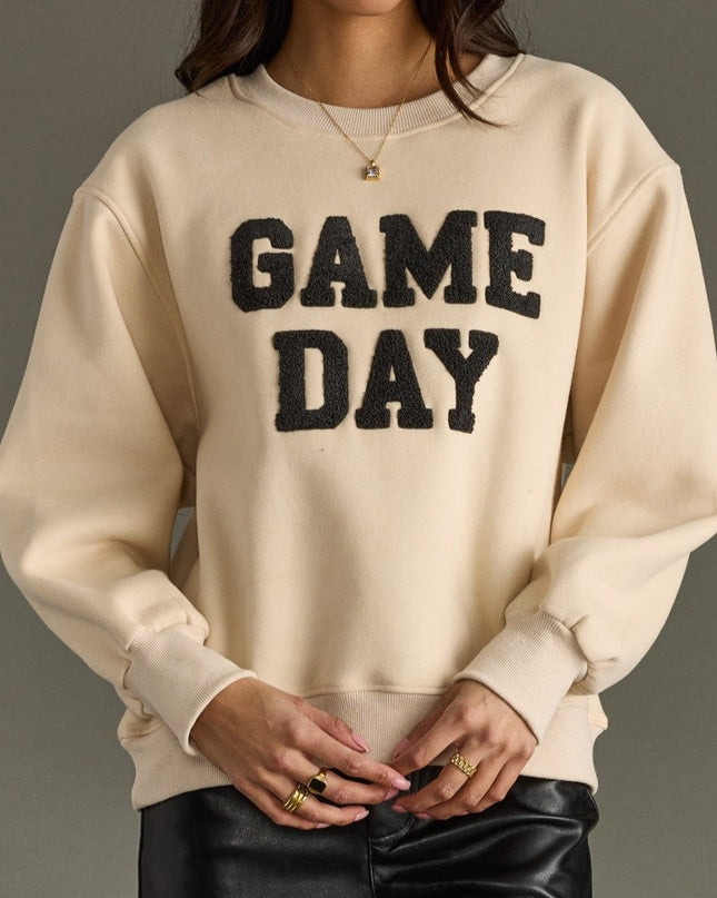Beige Game Day Sweatshirt