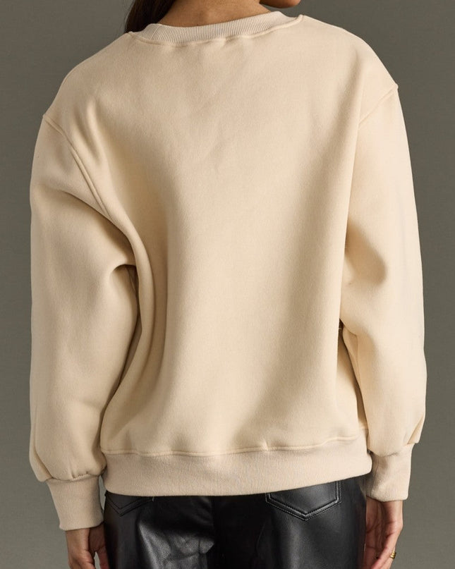 Beige Game Day Sweatshirt - Shop Simply Apparel