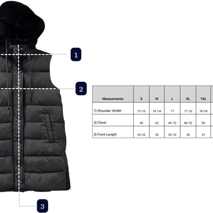 Black Puffer Long Vest - Shop Simply Apparel