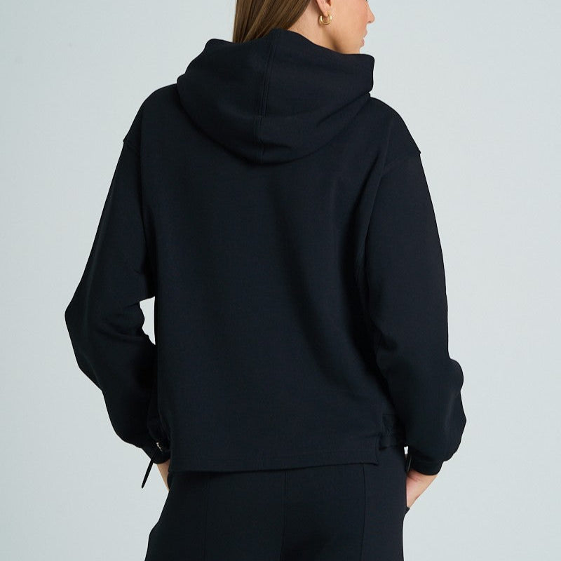 Black Side Drawstring Hoodie