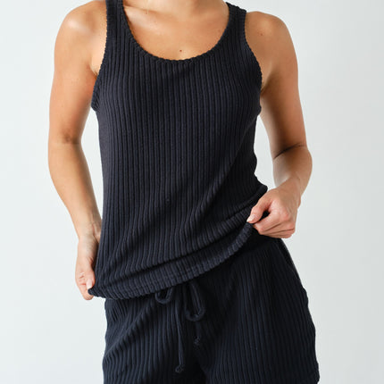 Black soft summer vacation lounge set