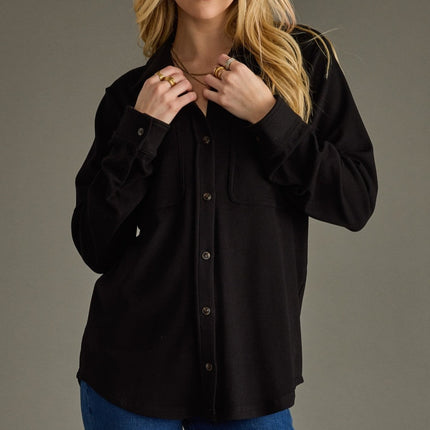 Black Super Soft Button Up - Shop Simply Apparel
