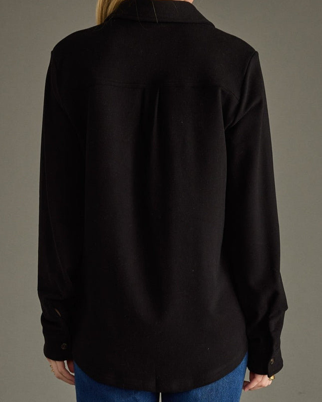 Black Super Soft Button Up
