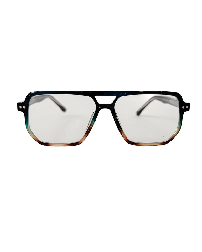 Blue/Tortoise Oversized Square Aviator Blue Light Glasses - Shop Simply Apparel