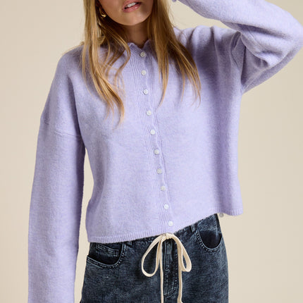 Blueberry Lightweight Buttondown Cardigan