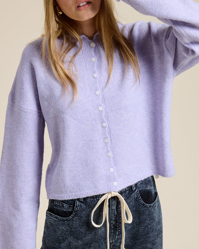Blueberry Lightweight Buttondown Cardigan