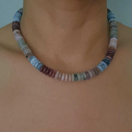 Blush & Earthy Canyon Beaded Necklace