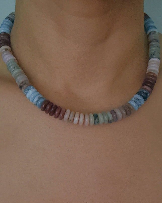 Blush & Earthy Canyon Beaded Necklace