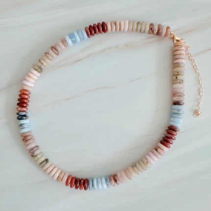 Blush & Earthy Canyon Beaded Necklace