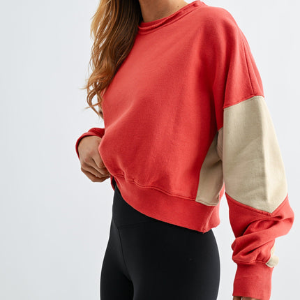 Blushed Brick Colorblock Sweatshirt