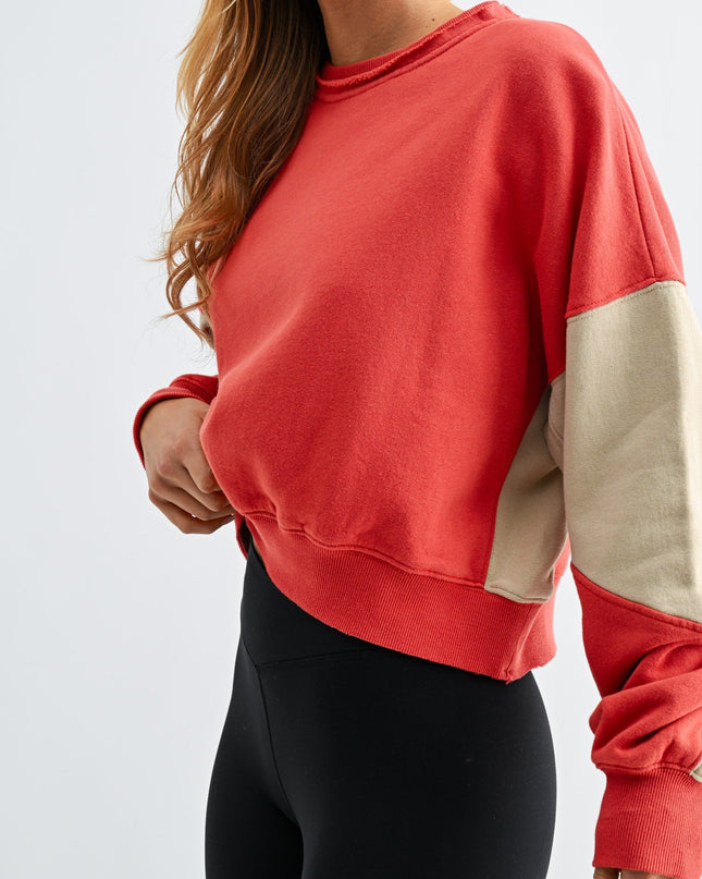 Blushed Brick Colorblock Sweatshirt