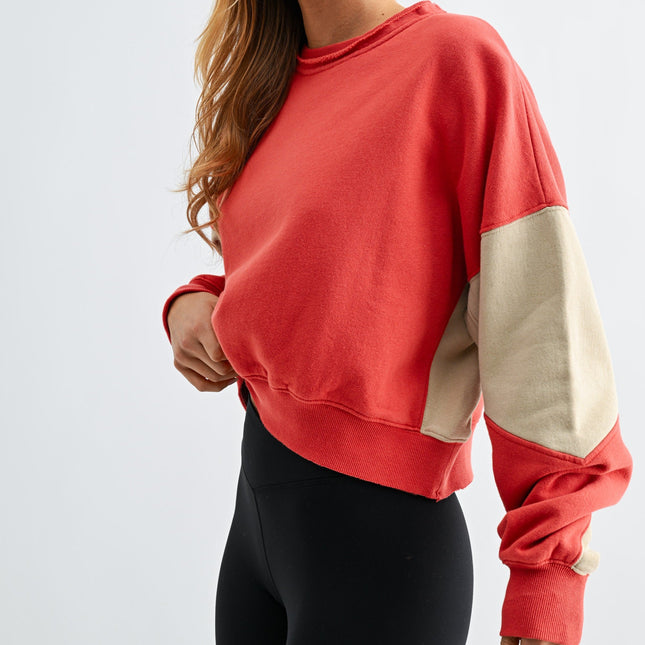 Blushed Brick Colorblock Sweatshirt