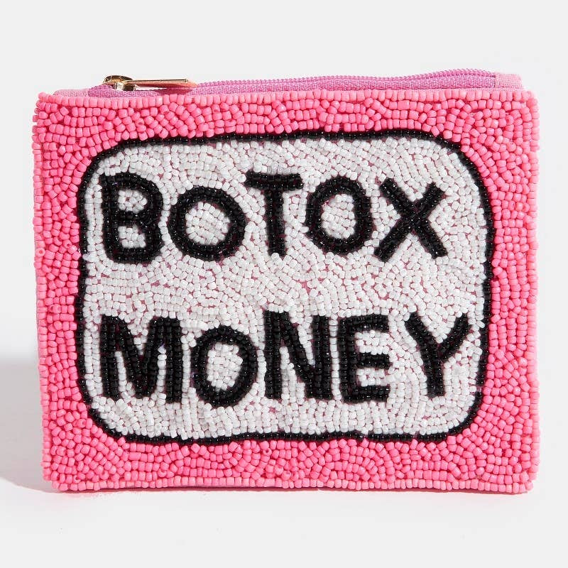 Seed Beaded Botox Money Coin Purse