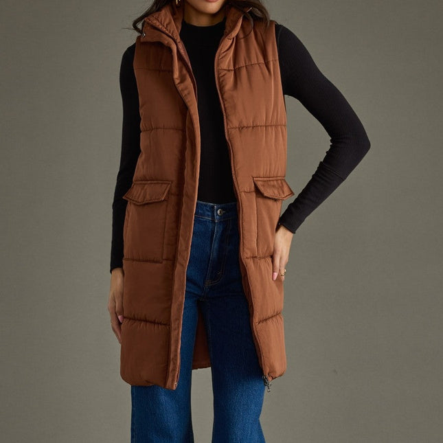 Brown Long Vest