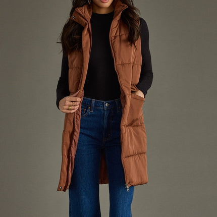 Brown Long Vest