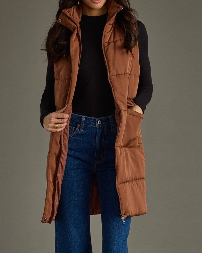 Brown Long Vest