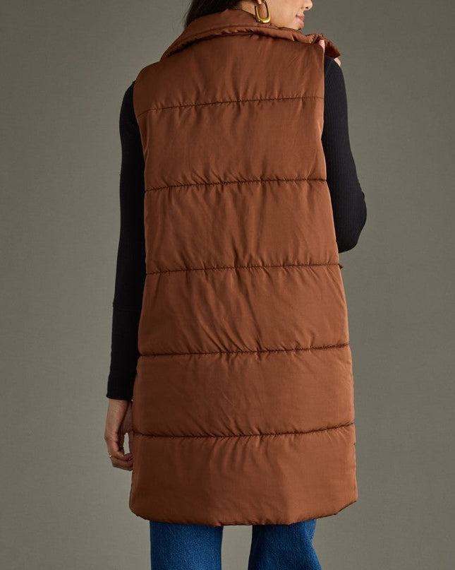 Brown Long Vest