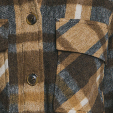 Brown Plaid Short Shacket