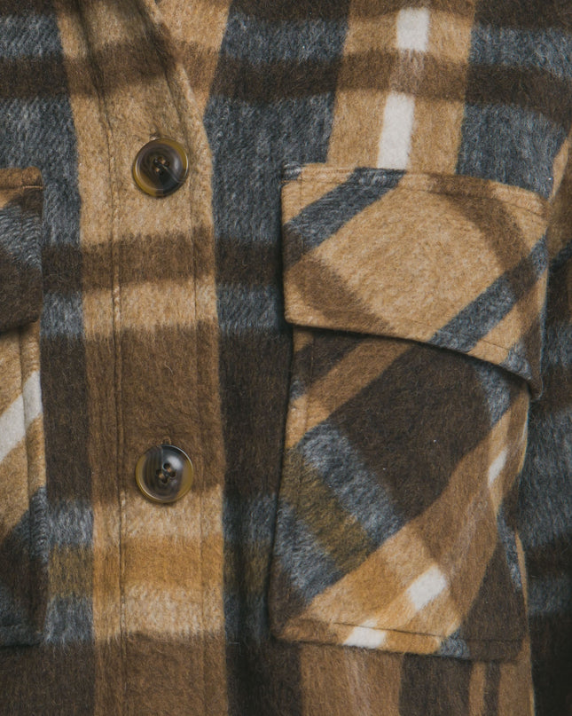 Brown Plaid Short Shacket - Shop Simply Apparel