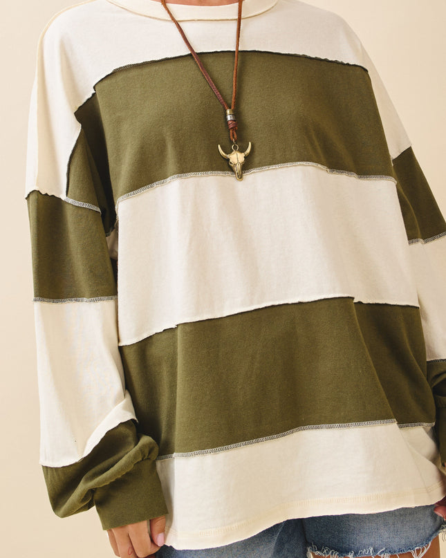 Butter Olive Slouchy Pullover Tee - Shop Simply Apparel